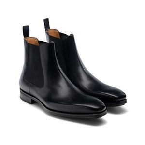 Magnanni Diversa Riley black calf leather Chelsea boots shoes men's 11.5